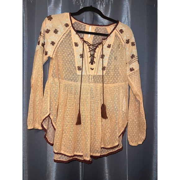 Free People Tops - Free People Sheer Top Size XS